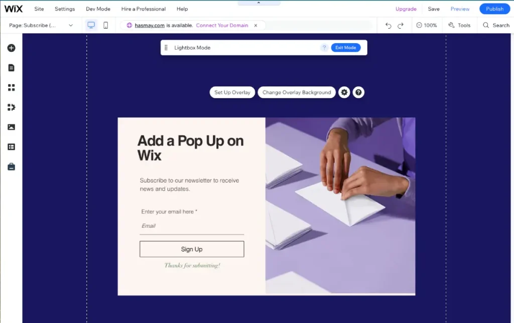 How to Add a Pop Up on Wix 04