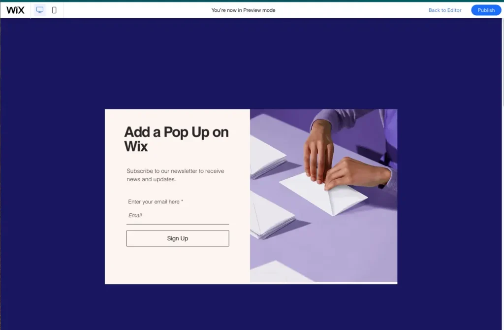 How to Add a Pop Up on Wix 05