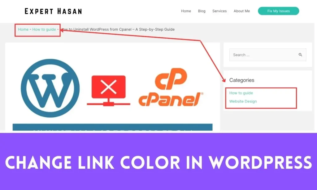 How to Change Link Color in WordPress